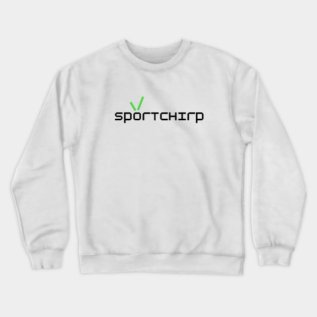 SportChirp Black Text Logo Classic Crewneck Sweatshirt by SportChirp